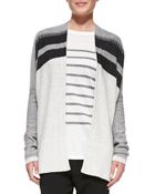 Vince Knit Variegated Oversized Cardigan - Lyst