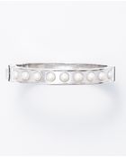 Ann Taylor Modern Classic Pearlized Cabochon Bangle - Lyst