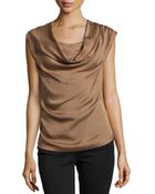 ESCADA Draped Front Sleeveless Top - Lyst