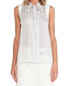 Marc By Marc Jacobs Damara Print Crinkle Blouse - Lyst