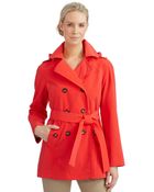 Calvin Klein Double Breasted Trench Coat - Lyst