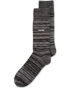 Calvin Klein Mens Flat Knot Heather Crew Socks - Lyst