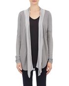 Barneys New York Silky Shawl Collar Cardigan - Lyst