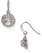 Carolee Small Flower Drop Earrings - Lyst