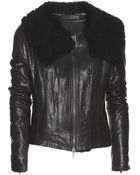 Haider Ackermann Kills Shearling-Trimmed Leather Jacket - Lyst