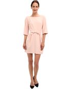 RED Valentino Crepe Stretch Bow Front Dress - Lyst