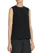 Alexander Wang Embellished Stretch-Crepe Top - Lyst