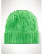 Polo Ralph Lauren Cable-Knit Cashmere Cap - Lyst