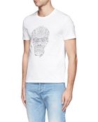 Alexander McQueen Hand Skull Stitch T-Shirt - Lyst