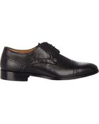 Barneys New York Perforated Cap-Toe Bluchers - Lyst