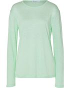 T By Alexander Wang Linen-Silk T-Shirt - Lyst