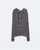 Zara Loose Fit Sweatshirt - Lyst