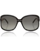 Gucci Grey Bamboo Sunglasses - Lyst