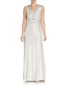 Ivanka Trump Satin Jacquard Gown - Lyst