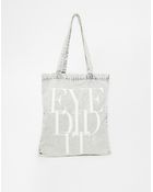 Cheap Monday White Eye Did It Tote Bag - Lyst