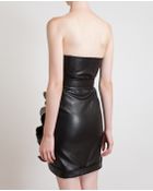 Anthony Vaccarello Metal Embellished Leather Dress - Lyst