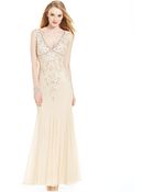 Patra Beaded Vneck Mermaid Gown - Lyst