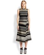 Proenza Schouler Velvet Jacquard Midi Dress - Lyst