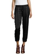 Haute Hippie Animal-Print Textured Pants - Lyst