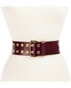 Linea Pelle Wide Waist Flat Eyelet Belt - Lyst