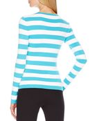 Michael Kors Striped Cotton Tee - Lyst
