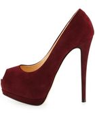 Giuseppe Zanotti Suede Peep-Toe Platform Pump - Lyst