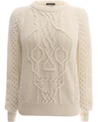Alexander McQueen Aran Skull Knit Jumper - Lyst