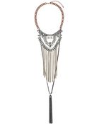 Topshop Bow Chain Drape Necklace - Lyst