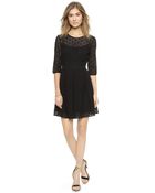 Rebecca Minkoff Lacey Dress - Black - Lyst