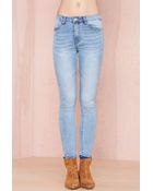 Nasty Gal Blue Skies Skinny Jeans - Lyst