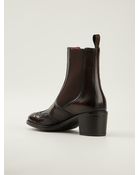 Santoni Heeled Chelsea Boots - Lyst
