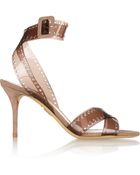 Charlotte Olympia Take 85 Vinyl and Suede Sandals - Lyst