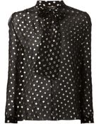 Saint Laurent Polka Dot Blouse - Lyst