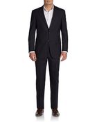 Hickey Freeman Solid Worsted Wool Suit - Lyst