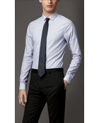 Burberry Slim Fit Striped Cotton Shirt - Lyst