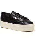 Superga Lace Up Platform Sneakers - Perforated Leather - Lyst