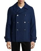 Original Penguin Woven Wool-Blend Peacoat - Lyst