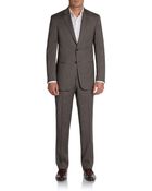 Armani Narrow Pinstriped Wool Suit - Lyst