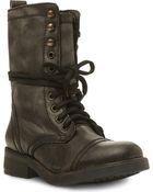 Steve Madden Monch Leather Lace Up Combat Boots - Lyst