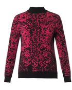 Christopher Kane Snake-Intarsia Cashmere-Knit Sweater - Lyst