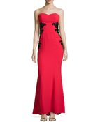 Ml Monique Lhuillier Scrolling Embellished Crepe Gown - Lyst