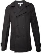 Comme Des Garçons Shirt Hooded Double Breasted Jacket Black - Lyst