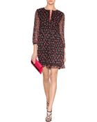 Anna Sui Silk Hearts And Rosebuds Print Dress - Lyst