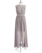 Vera Wang Lace Accented Gown - Lyst