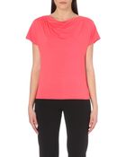 Armani Cowl-neck Jersey Top - Lyst