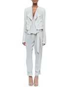 Donna Karan New York Long-Sleeve Fluid Drape Jacket - Lyst