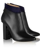 Jimmy Choo Legion Suede-Trimmed Leather Ankle Boots - Lyst