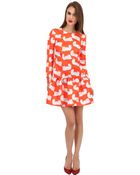 Au Jour Le Jour Lip Print Duchesse Dress - Lyst