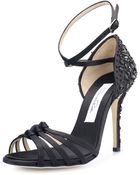 Oscar de la Renta Satin Ana Sandals - Lyst