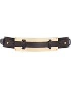 River Island Black Metal Plate Waist Belt - Lyst